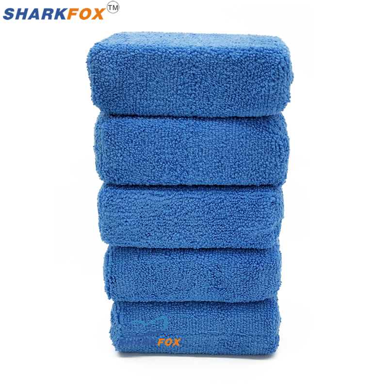Wax Applicator Pad - Sharkfox 5 قطعة/الوحدة مستطيلة ستوكات تطبيقها