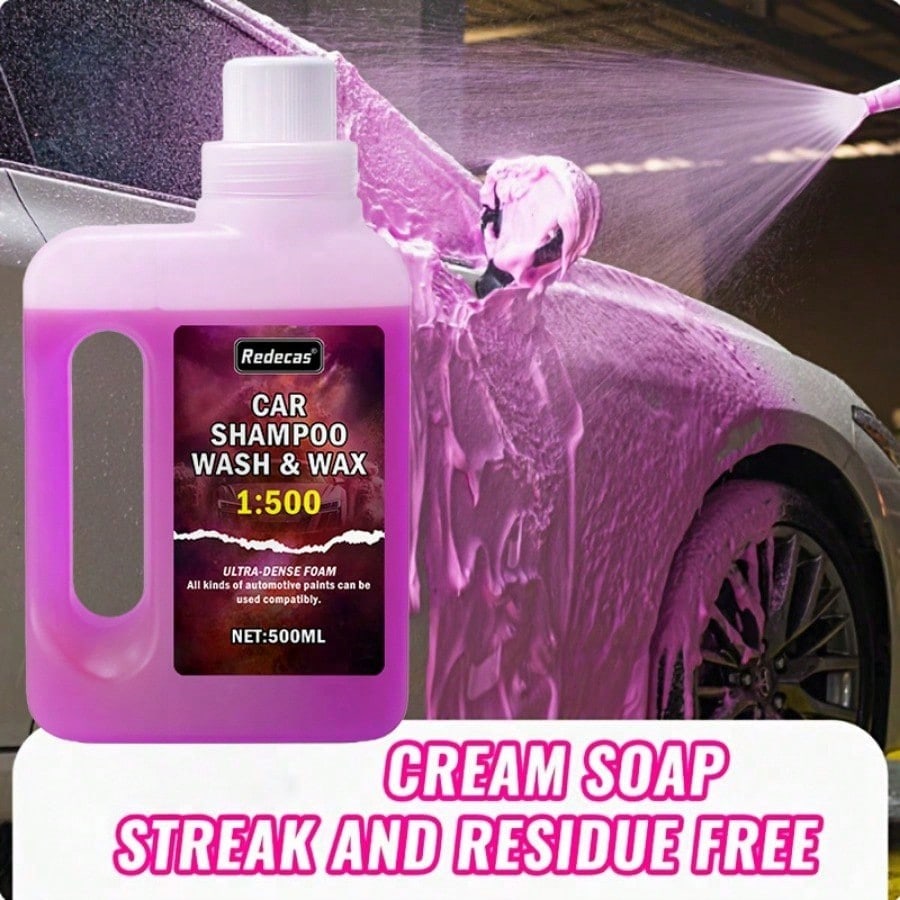 Car Wax Ceramic Coating - صابون غسيل السيارات الرغوي الوردي 500